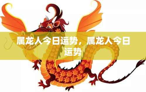 属龙人今日运势详解