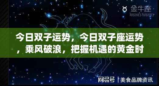 今日双子座运势,乘风破浪的黄金时刻,把握机遇的关键日