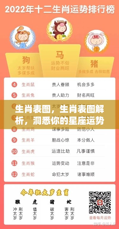 生肖表图详解,洞悉星座运势,掌握未来走向