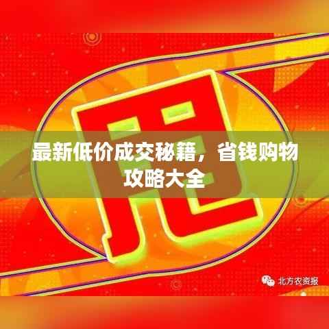 最新低价成交秘籍,省钱购物攻略大全