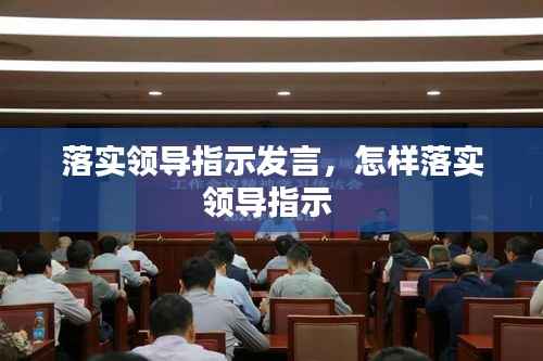 落实领导指示发言,怎样落实领导指示