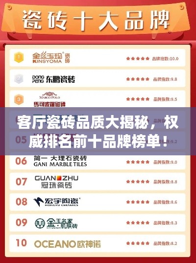客厅瓷砖品质大揭秘,权威排名前十品牌榜单!